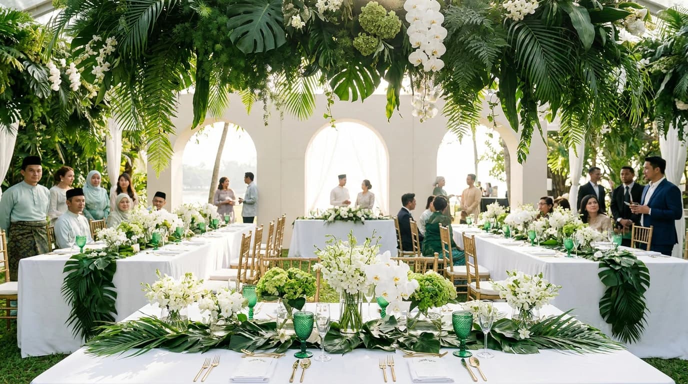 Tema Emerald untuk galeri majlis
