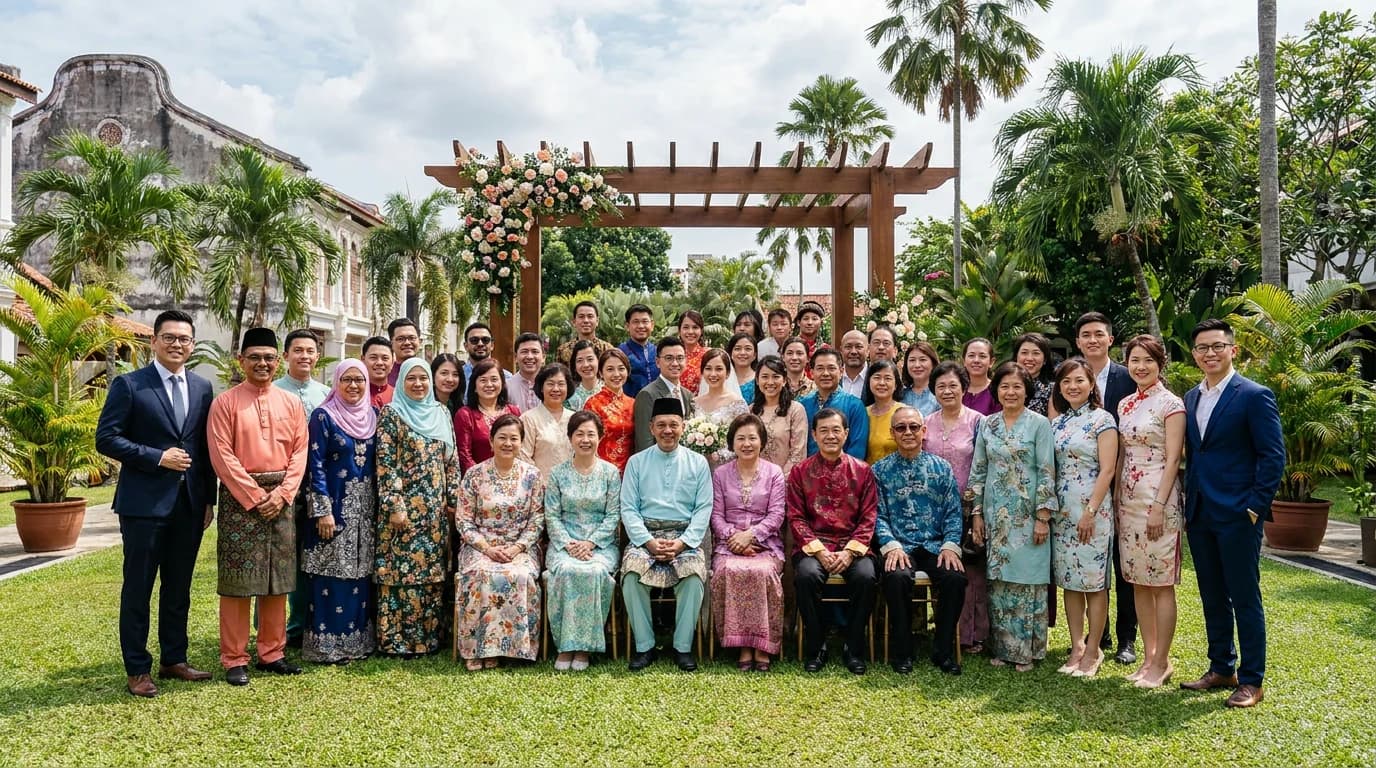 Tetamu bergambar kumpulan di majlis